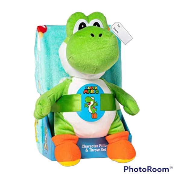 Toys Yoshi Character Pillow Throw Set Super Mario New Poshmark